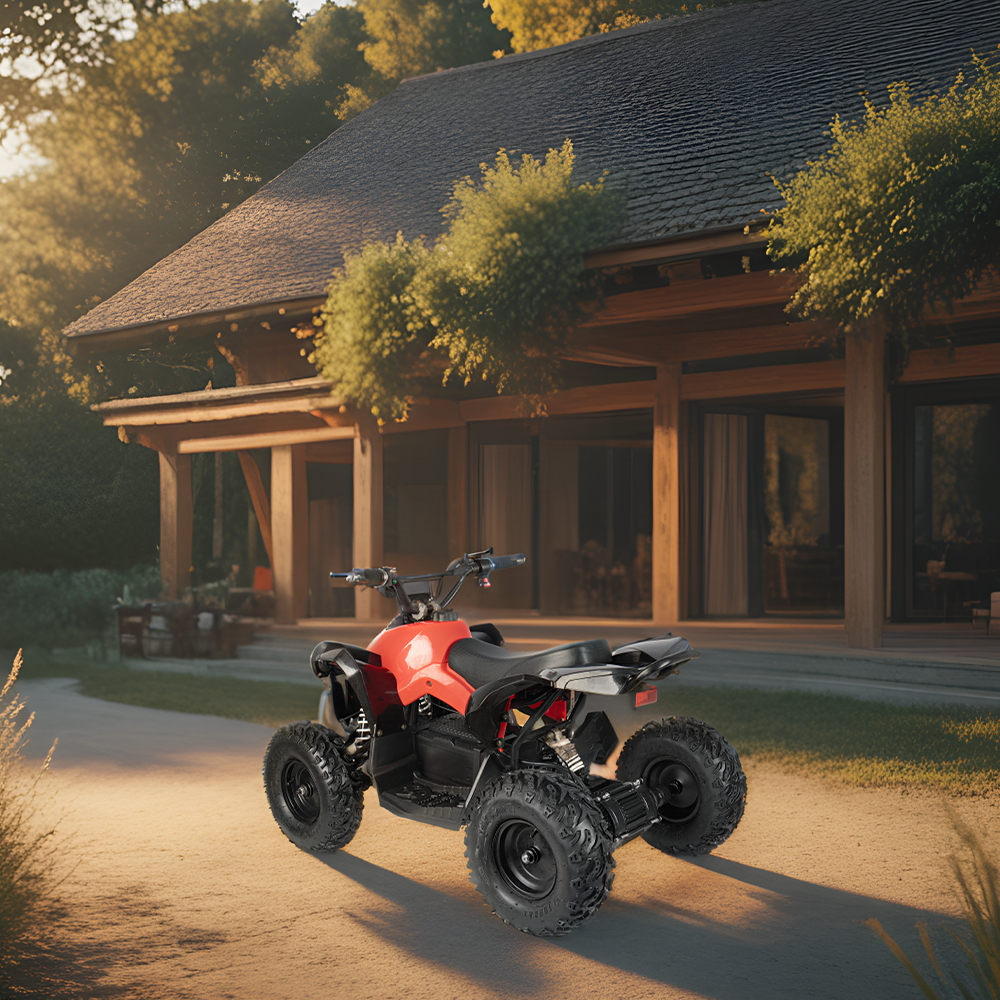 MOVO HE-K3 500W 36V 12Ah Lithium Battery Quad Bike- Black & Red