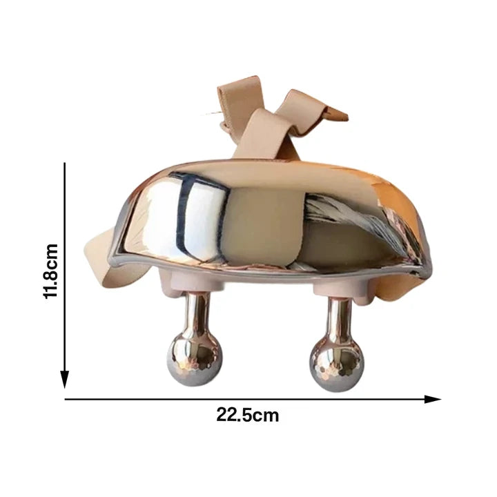 RELAXA Cordless Full-Body Massager, Five-Finger Kneading & Red Light Heat, Brushless Motor, Adjustable Strap Design - Gold