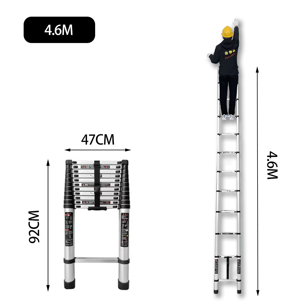 GROVIA JLB7 3.2/4.6/5/5.4/5.8/6.2M Single-Sided Telescopic Straight Ladder