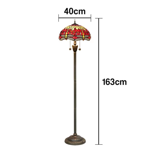 LIVARA Crystal Floor Lamp - High-Temperature Glass Shade, Copper Pendant, Dual Zipper Switch, E27 Socket, Adjustable Height for Soft Glow - Wine