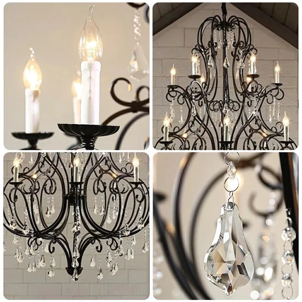 LUXORA Crystal Pendant Light 90/115/145cm - High-Quality Alloy Frame, Adjustable Height, Premium Crystal Pendants, Elegant Light Diffusion