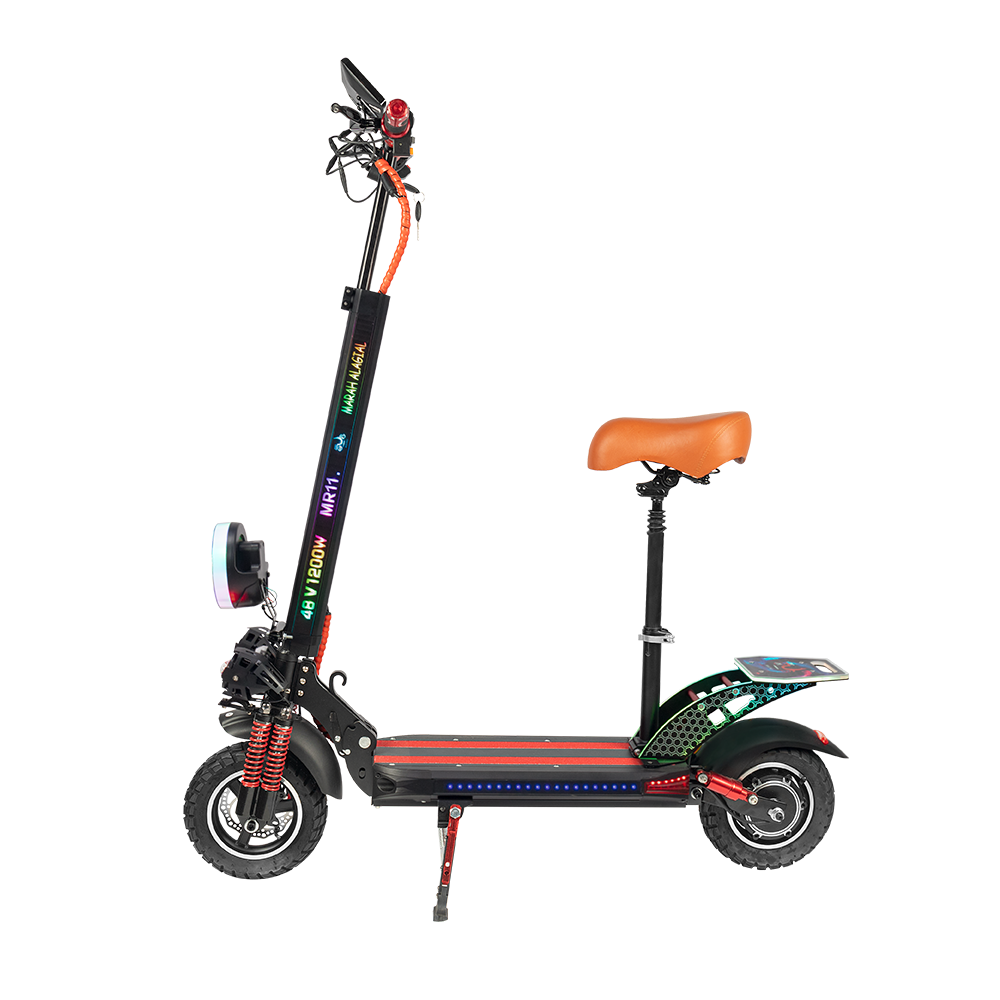 GLIDER YE 8 1200W Lithium Battery Portable Electric Scooter - Red