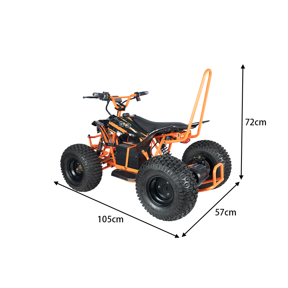 MOVO HE-K5A 500W 36V 12Ah Lithium Battery Quad Bike- Orange