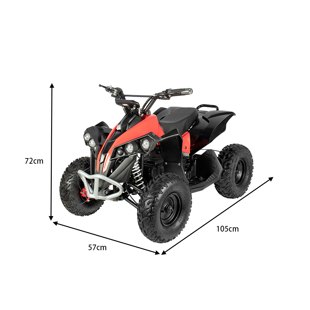 MOVO HE-K3 500W 36V 12Ah Lithium Battery Quad Bike- Black & Red