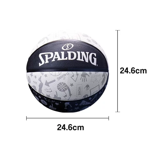 DUNK MASTER 84-611Y SPALDING Authentic Basketball 7#, Foam-Grain Texture, Rubber Bladder, Enhanced Grip