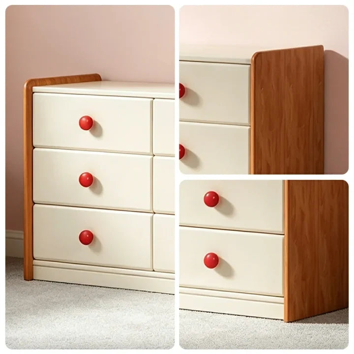 LUXORA Kids Storage Chest with Large Drawers and Anti-pinch Rails 9-Drawer Cabinet for Kids Room and Nursery