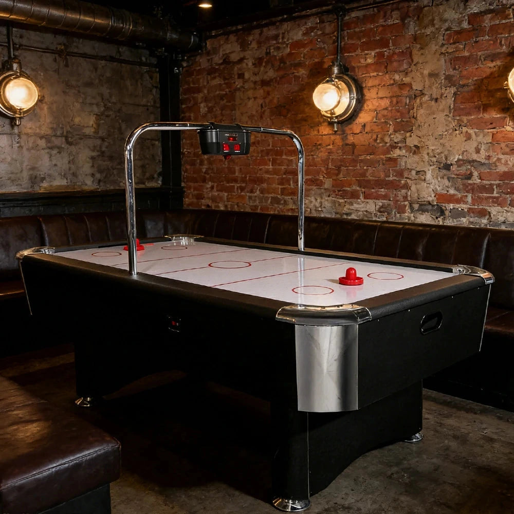 AIRMAX AH19 7FT Air Hockey Table With Bridge Electronic Scoreboard