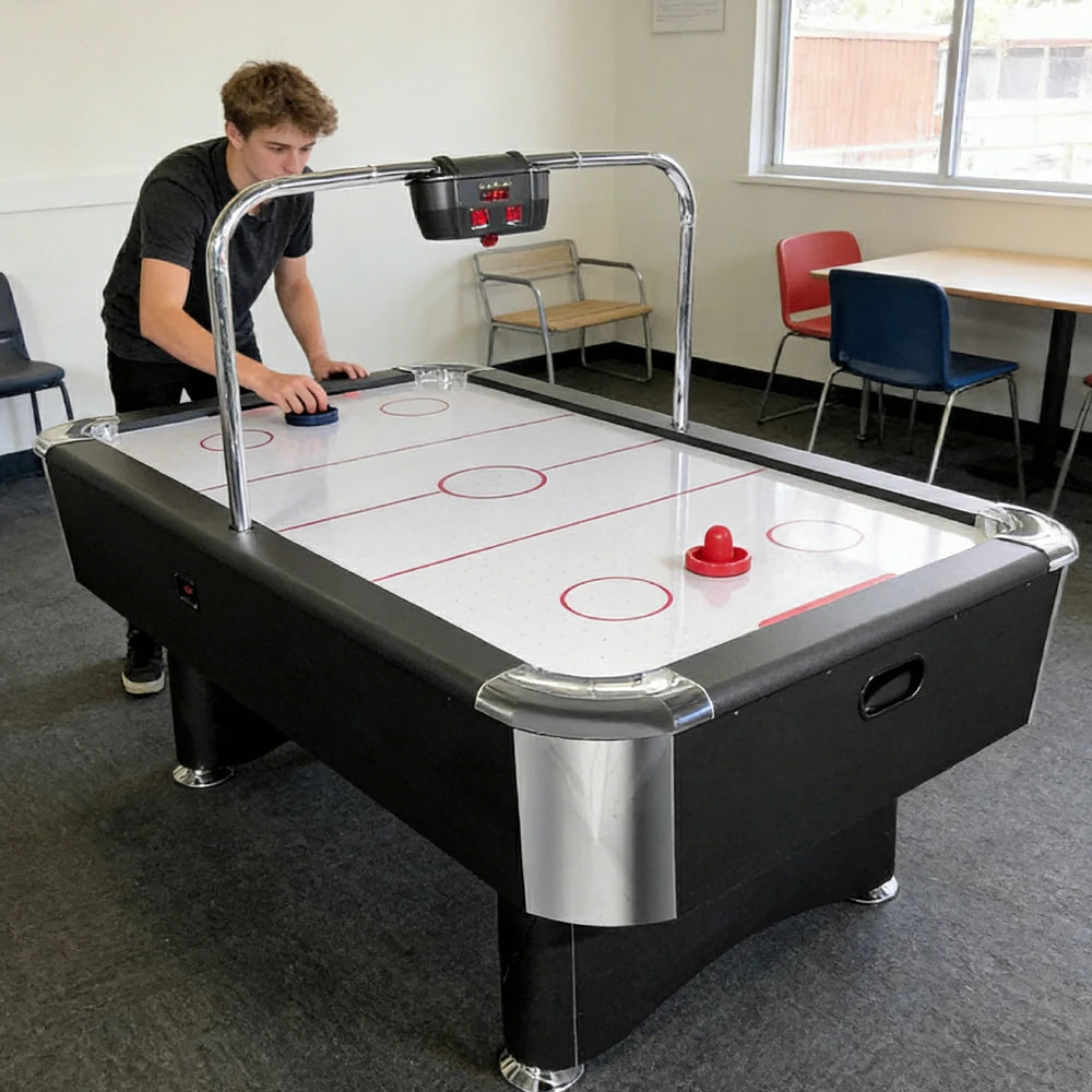 AIRMAX AH19 7FT Air Hockey Table With Bridge Electronic Scoreboard