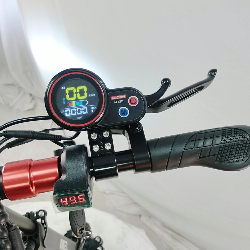 AKEZ 11SQ Dual Motors 800W & 2000W 11 Inches  Electric Scooter w/ Seat Vacuum Tyre Front& Rear Suspension - Black