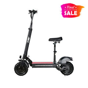 AKEZ 11SQ Dual Motors 800W & 2000W 11 Inches  Electric Scooter w/ Seat Vacuum Tyre Front& Rear Suspension - Black