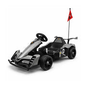 AKEZ Electric Go Kart Dual 350W Motors Adjustable Length 20km/h for Family Outdoor Recreation - Black