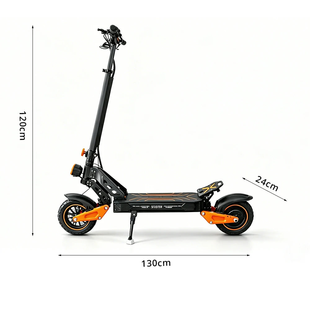 AKEZ G3 Electric Scooter - Single/Dual Drive 52V 23.4Ah Max 65KM/H Adult Commuter Off Road Scooter - Orange