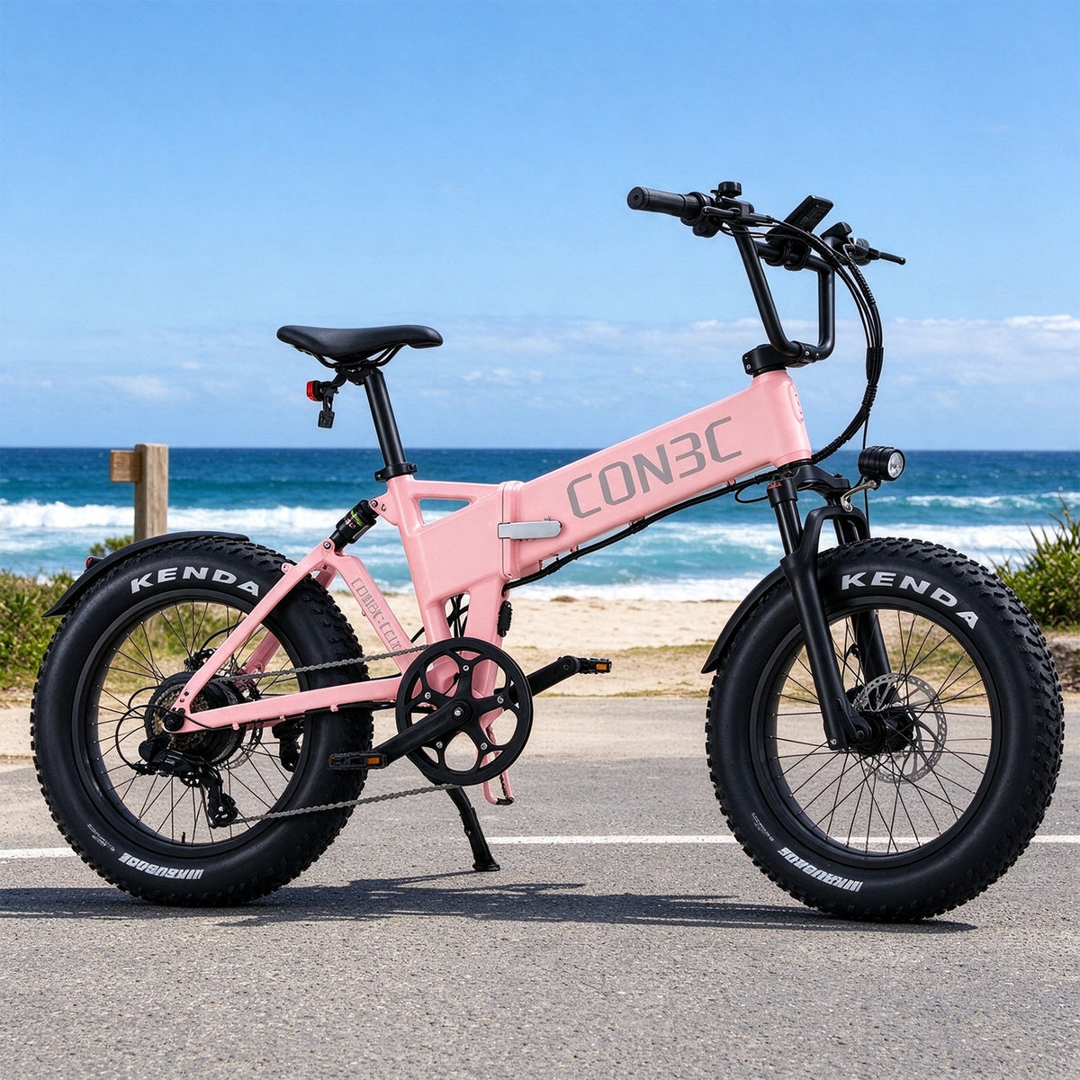AKEZ 20 Inch Folding Electric Bike 250W Motor Fat Tyres Dual Suspension for Urban Commuting Leisure Riding Short Trips