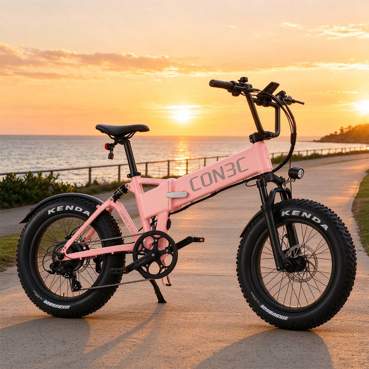 AKEZ 20 Inch Folding Electric Bike 250W Motor Fat Tyres Dual Suspension for Urban Commuting Leisure Riding Short Trips