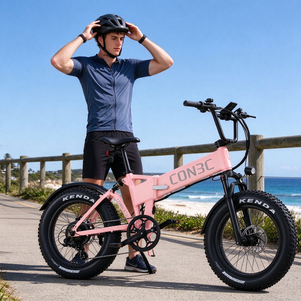 AKEZ 20 Inch Folding Electric Bike 250W Motor Fat Tyres Dual Suspension for Urban Commuting Leisure Riding Short Trips