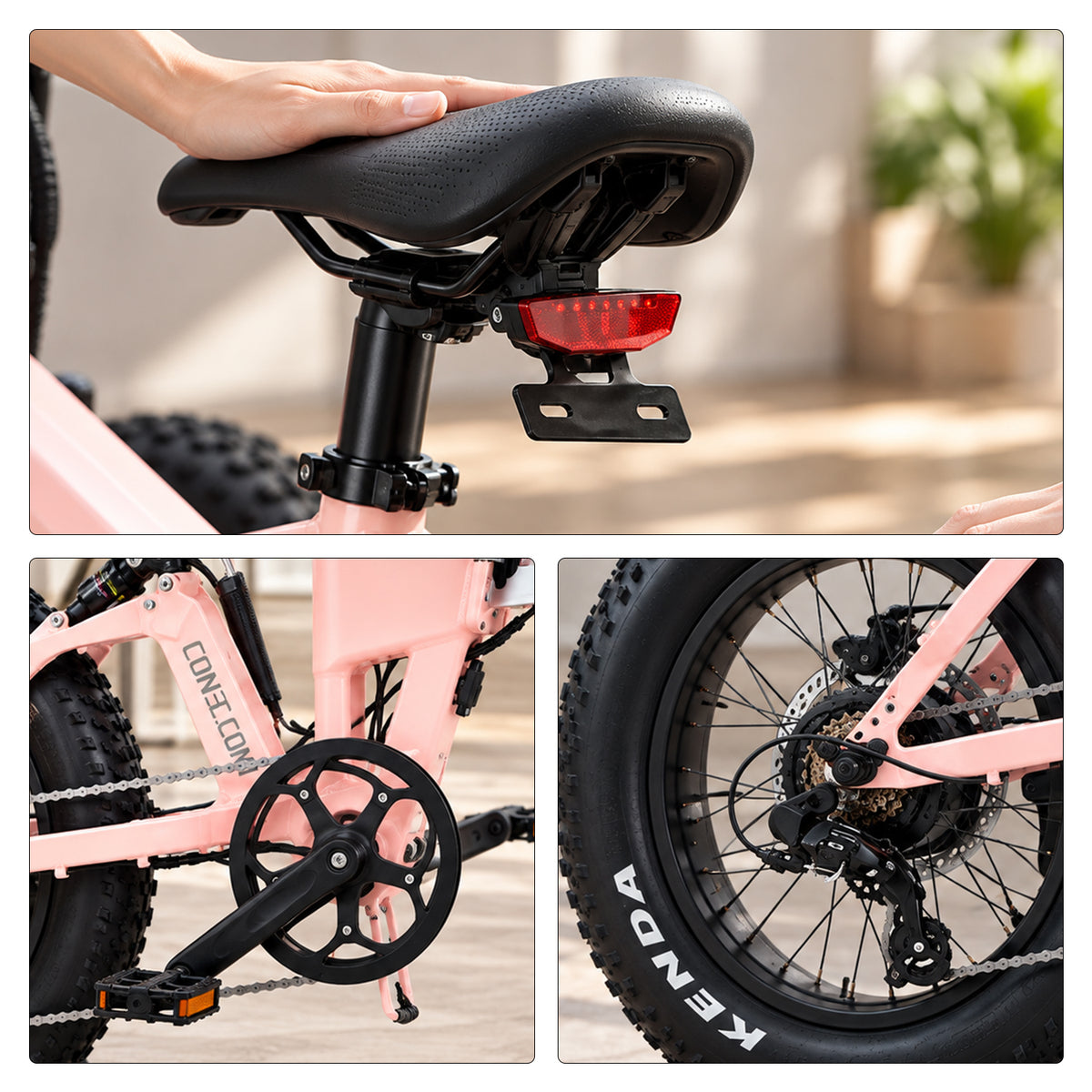 AKEZ 20 Inch Folding Electric Bike 250W Motor Fat Tyres Dual Suspension for Urban Commuting Leisure Riding Short Trips