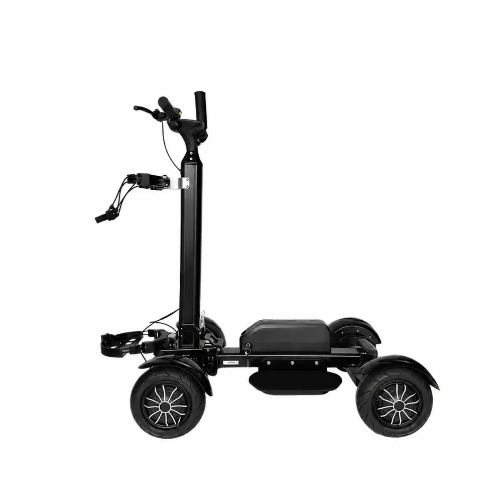 AKEZ M12-3 2400W Dual Motor Electric Golf Scooter - Foldable 4-Wheel Design with Removable 48V Battery & Umbrella - Black