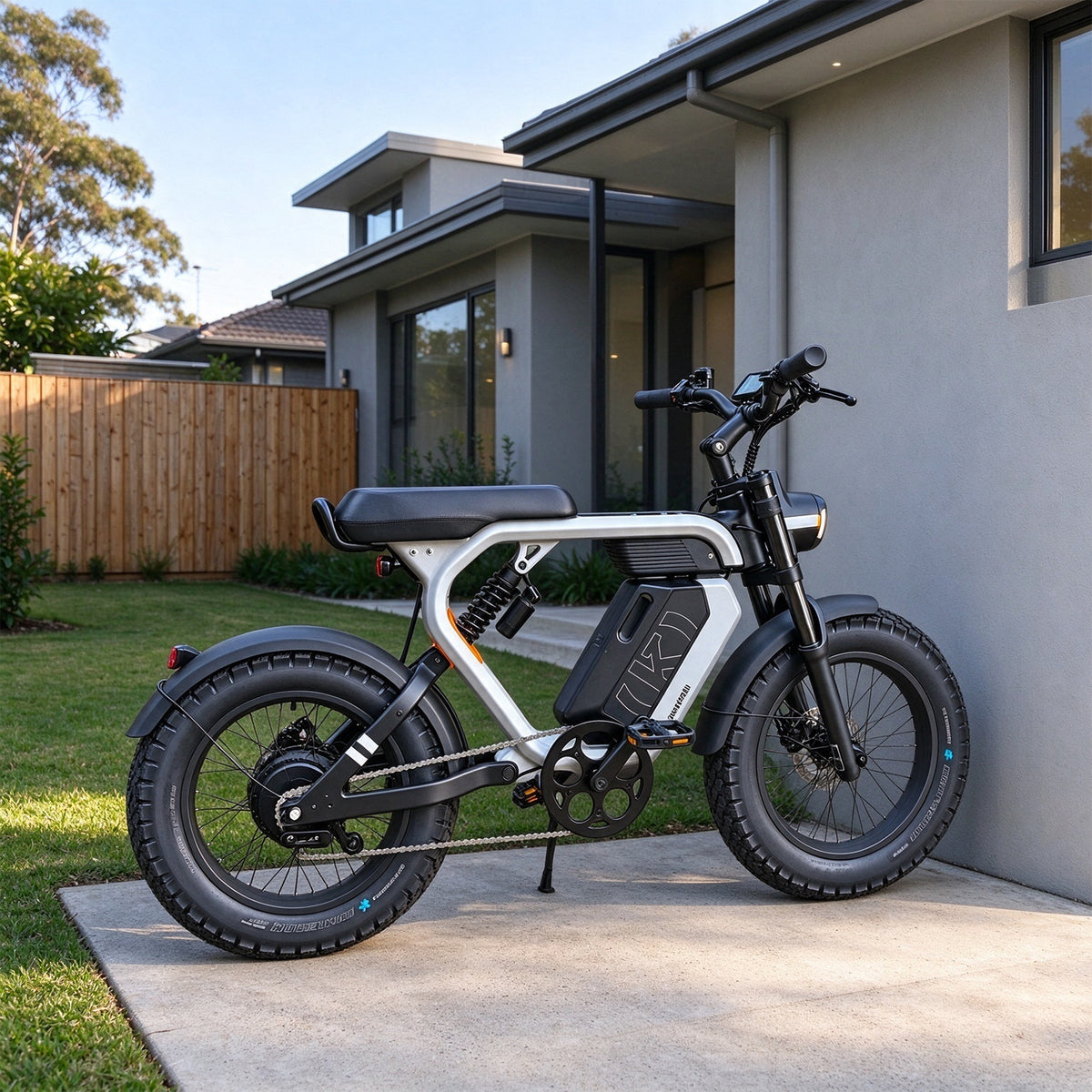 AKEZ 20 Inch Fat Tyre Electric Bike 250W Motor 48V 20Ah Battery Dual Suspension for Urban Commuting Long Distance Riding