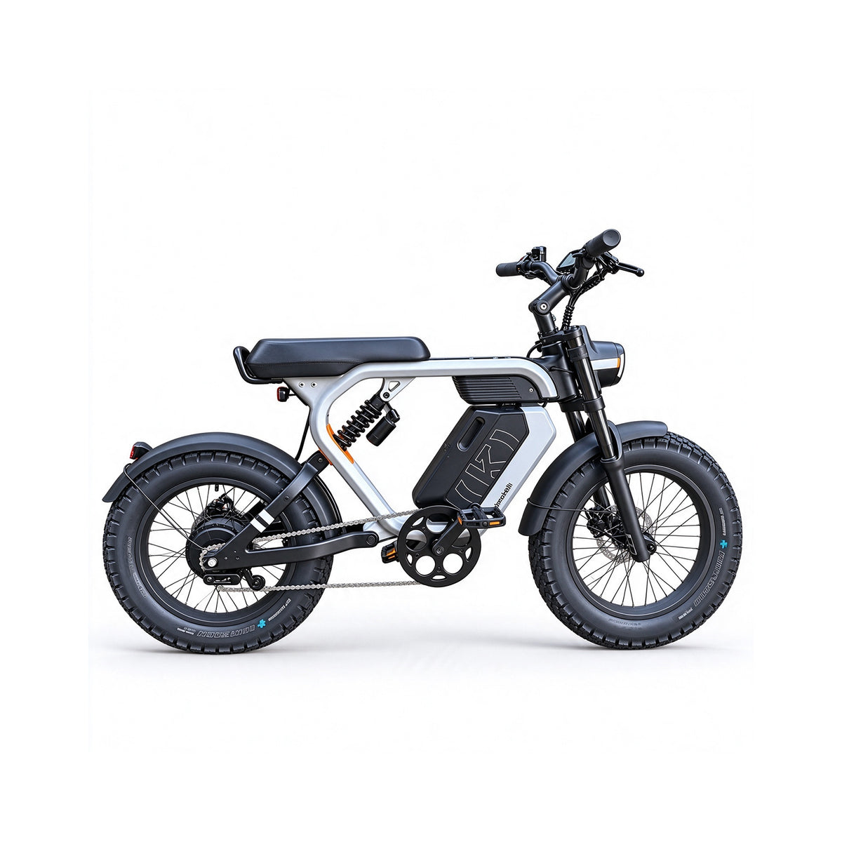 AKEZ 20 Inch Fat Tyre Electric Bike 250W Motor 48V 20Ah Battery Dual Suspension for Urban Commuting Long Distance Riding