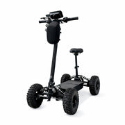 AKEZ 1000W Dual Motor Electric Scooter with Shock-Absorbing Seat, 45–55km Range, Foldable Design, All-Terrain Tires - Black