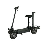 AKEZ 1500W Dual Motor Electric Scooter with Golf Carrier, Long-Range Lithium Power, Foldable All-Terrain Design - Black