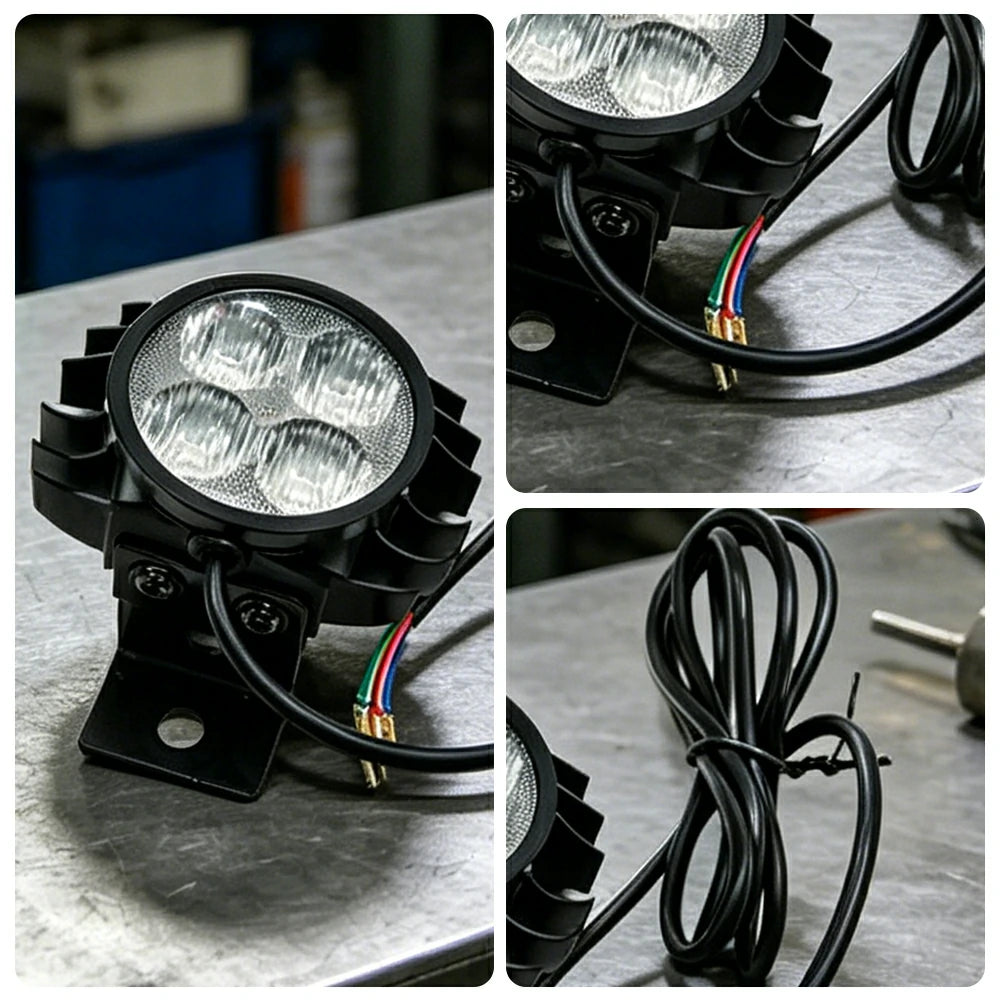 AKEZ 11SQ Headlight Bright LED Illumination Durable Housing Night Riding Replacement