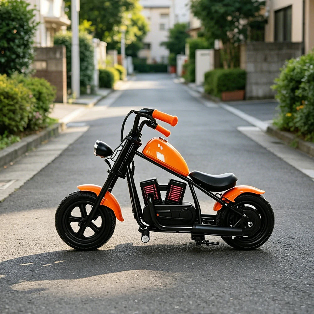 AKEZ Kids Electric Motorcycle 36V 160W Ride-On Bike 65kg Load 15km Range - Orange