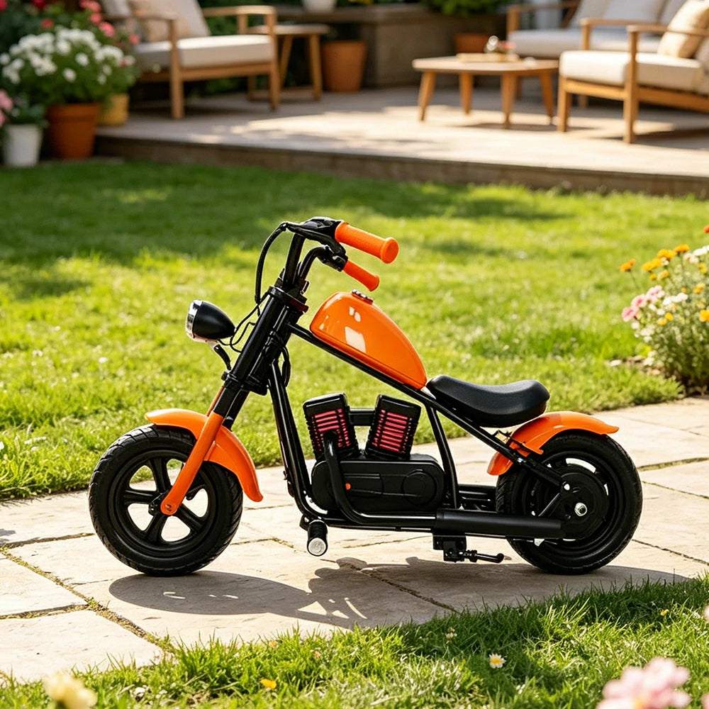 AKEZ Kids Electric Motorcycle 36V 160W Ride-On Bike 65kg Load 15km Range - Orange