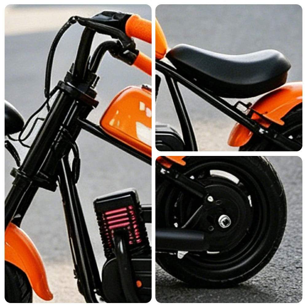 AKEZ Kids Electric Motorcycle 36V 160W Ride-On Bike 65kg Load 15km Range - Orange