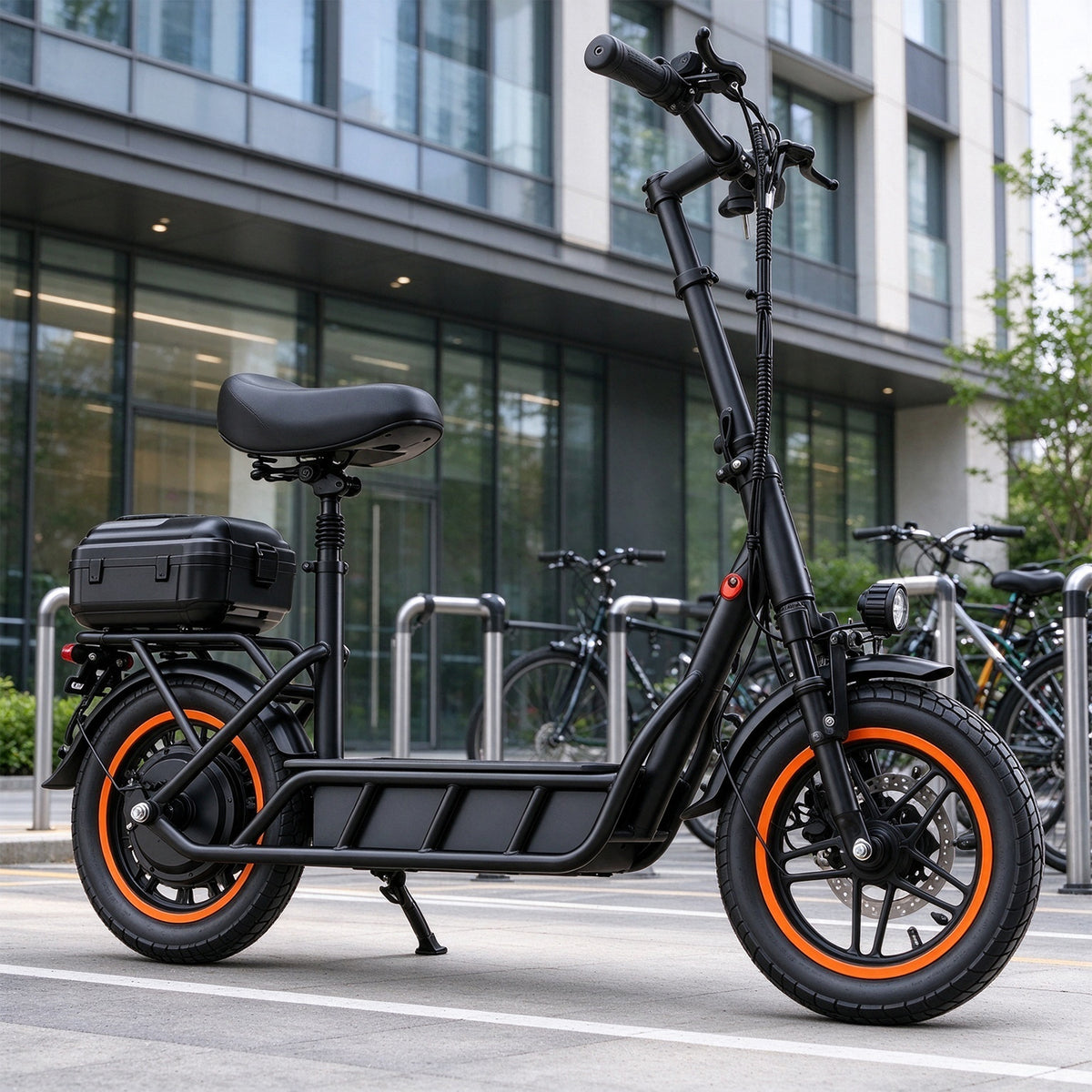 AKEZ Electric Scooter 500W Motor Foldable Design 150kg Load Disc Brakes for Commuting Short Trips Outdoor Riding