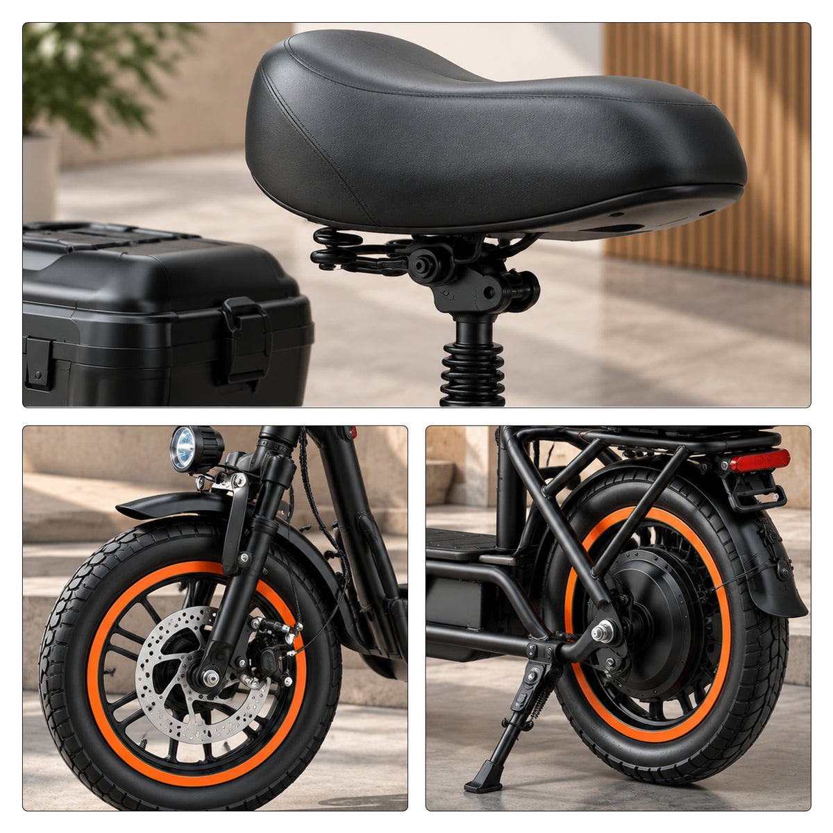 AKEZ Electric Scooter 500W Motor Foldable Design 150kg Load Disc Brakes for Commuting Short Trips Outdoor Riding
