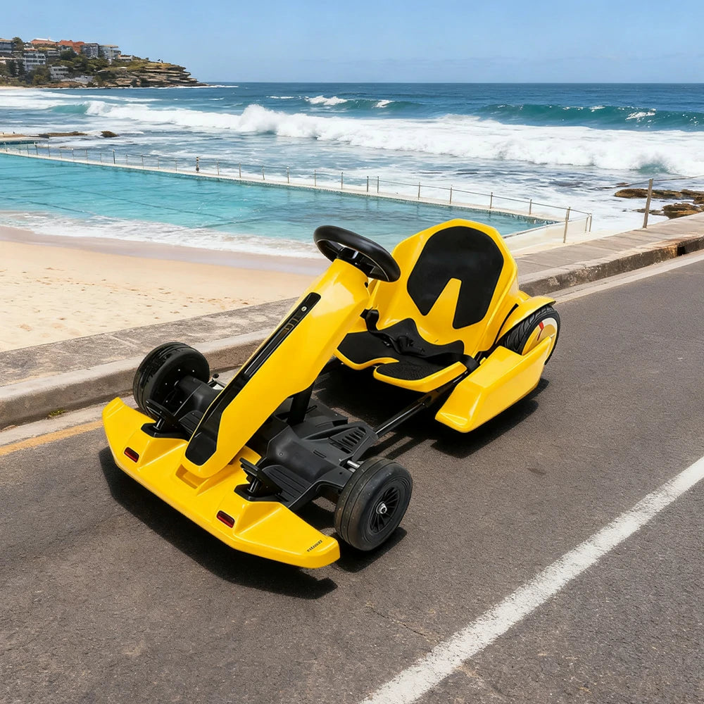 GLIDER 36V4A Kids Electric Go Kart Adjustable Frame Lithium Battery Drift Style Ride-On - Yellow