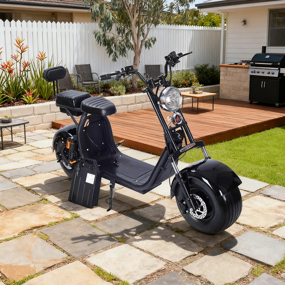 AKEZ Harley Electric Bike 60V 2000W Brushless Motor, Dual Removable Lithium Batteries, 8-inch Vacuum Tyres, Hydraulic & Air Suspension Cruise at 25km/h ¨C Unlock More Power (Details Inside)*