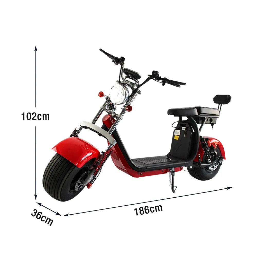 AKEZ Harley Electric Bike 60V 1500/2000W Brushless Motor, Dual Suspension System, Dual Removable Lithium Battery, 8-inch Tyres & Waterproof Base Cruise at 25km/h ¨C Unlock More Power (Details Inside)*