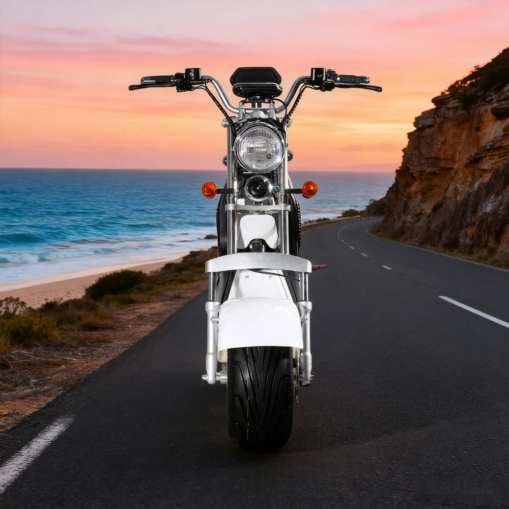 AKEZ Harley Electric Scooter 60V 1500W/2000W Motor, Dual Removable Lithium Batteries, 10-inch Tyres & Backrest Comfort Design Cruise at 25km/h ¨C Unlock More Power (Details Inside)*