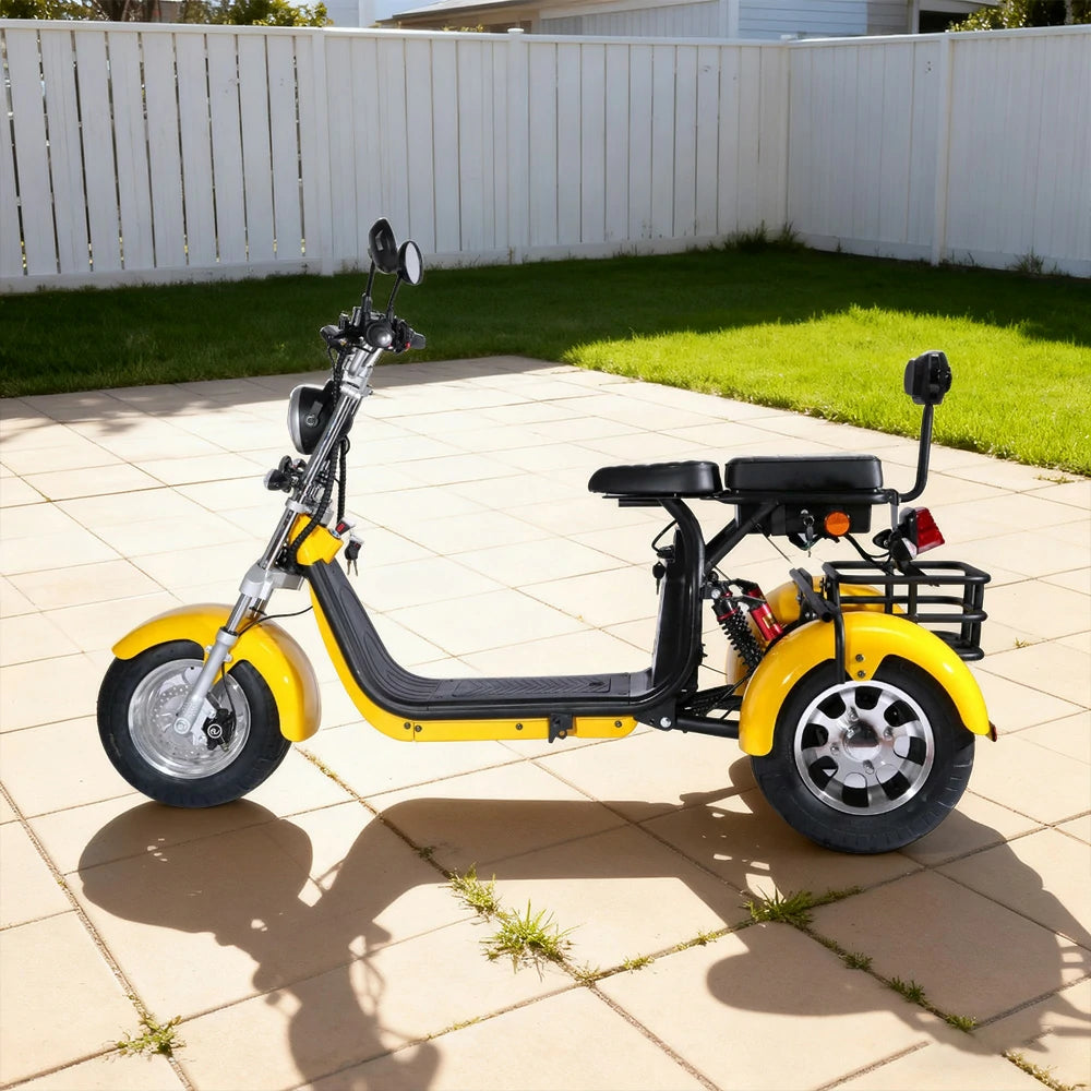 AKEZ Harley Electric Scooter 60V 1500W/2000W Brushless Motor, Dual Removable Lithium Battery, 10-inch Vacuum Tyres, Dual Seat Design Cruise at 25km/h ¨C Unlock More Power (Details Inside)*