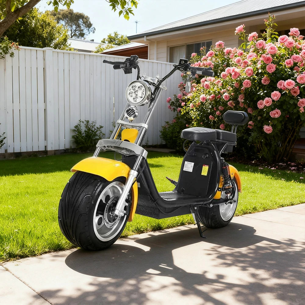 AKEZ Harley Electric Scooter 60V 1500W/2000W Brushless Motor, Dual Removable Lithium Battery, LED Headlight, Taillight & Turn Signals Cruise at 25km/h – Unlock More Power (Details Inside)*