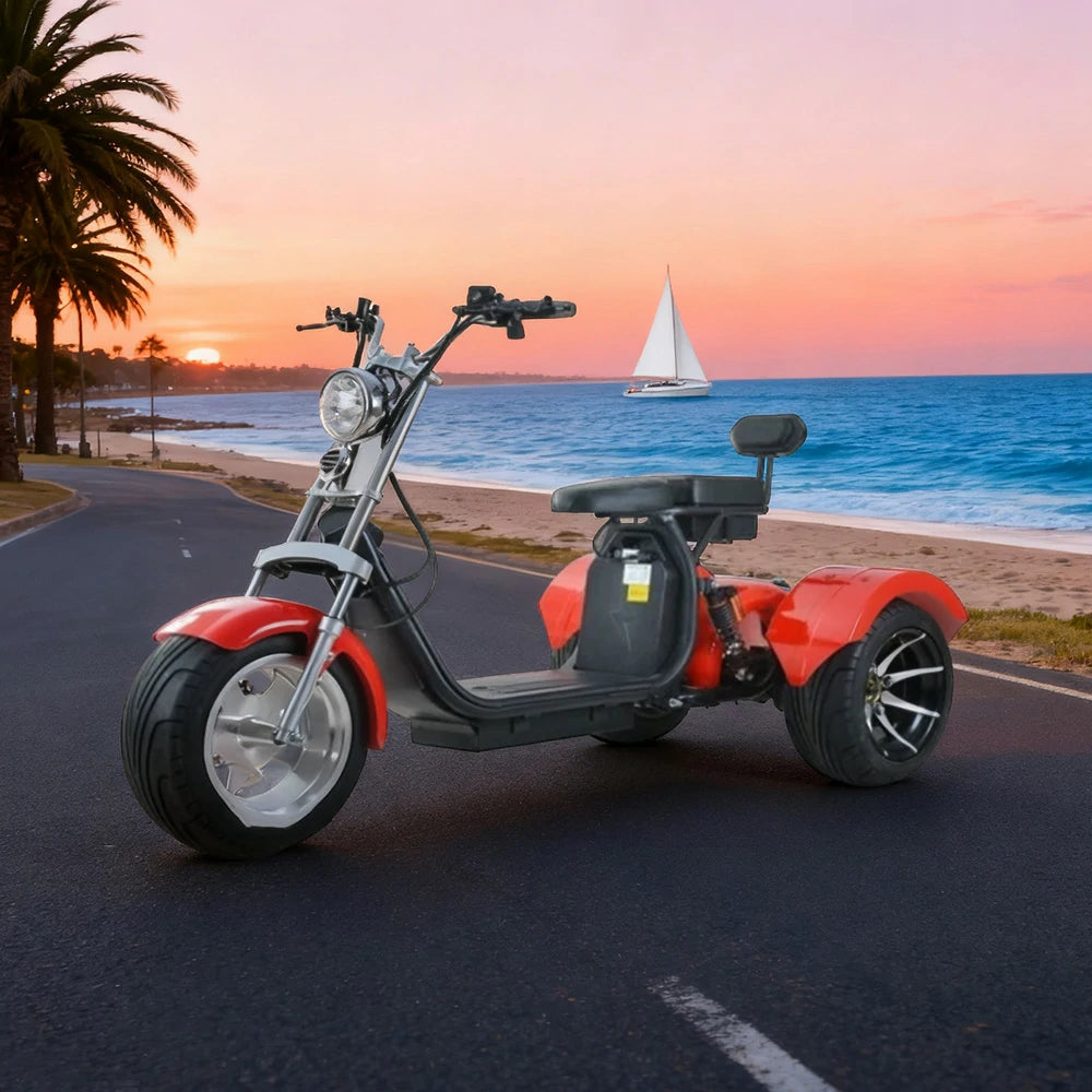 AKEZ Harley Electric Scooter 60V 1500W/2000W Brushless Motor, Dual Removable Lithium Battery, 12-inch Vacuum Tyres, Digital LCD Dashboard Cruise at 25km/h – Unlock More Power (Details Inside)*