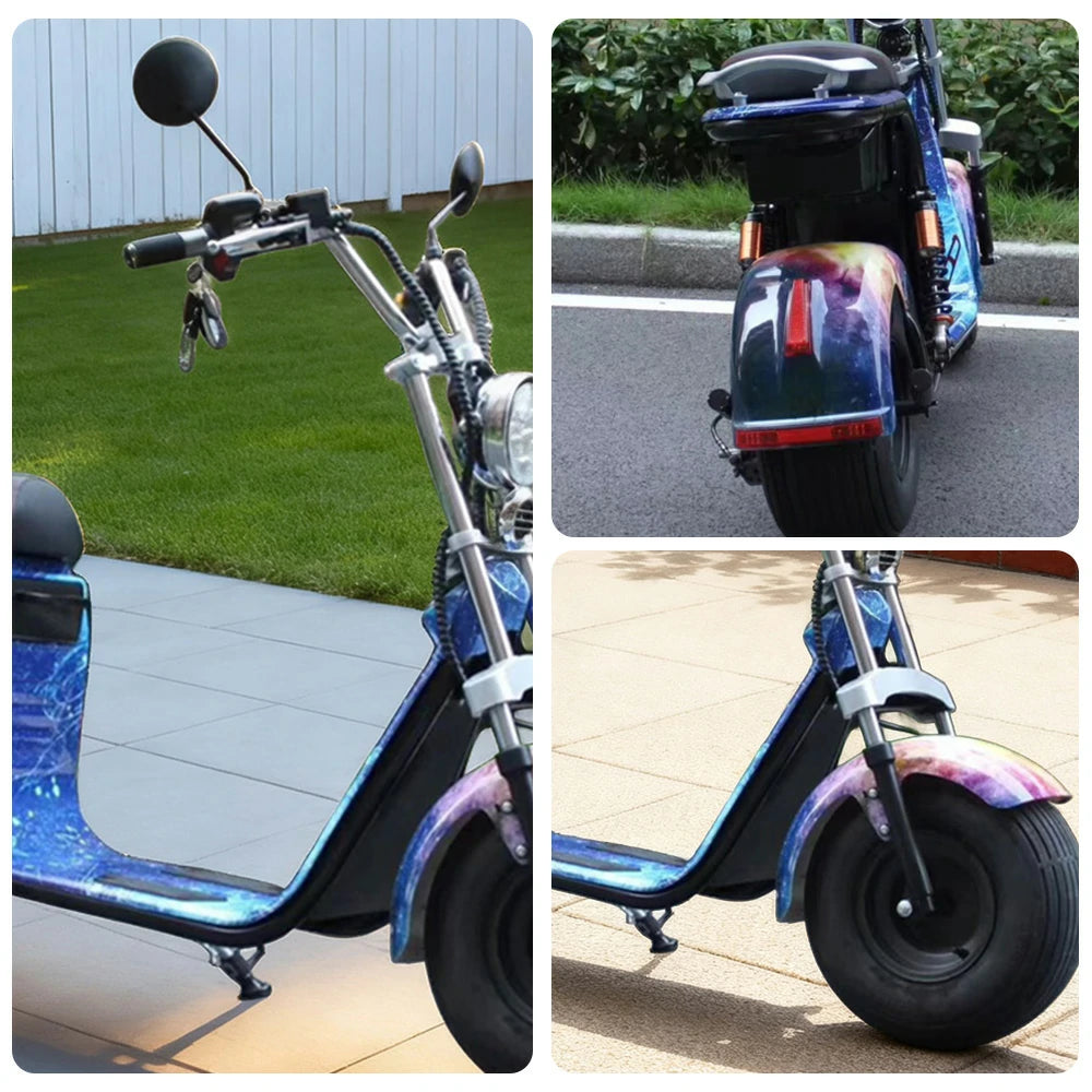 AKEZ Harley Electric Scooter 60V 1500W/2000W Brushless Motor, Dual Removable Lithium Battery,  Rear Storage Backrest Design Cruise at 25km/h ¨C Unlock More Power (Details Inside)*