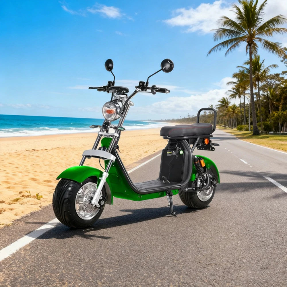 AKEZ Harley Electric Scooter 60V 1500W/2000W Brushless Motor, Dual Removable Lithium Battery, 10-inch Aluminium Rims Cruise at 25km/h – Unlock More Power (Details Inside)*