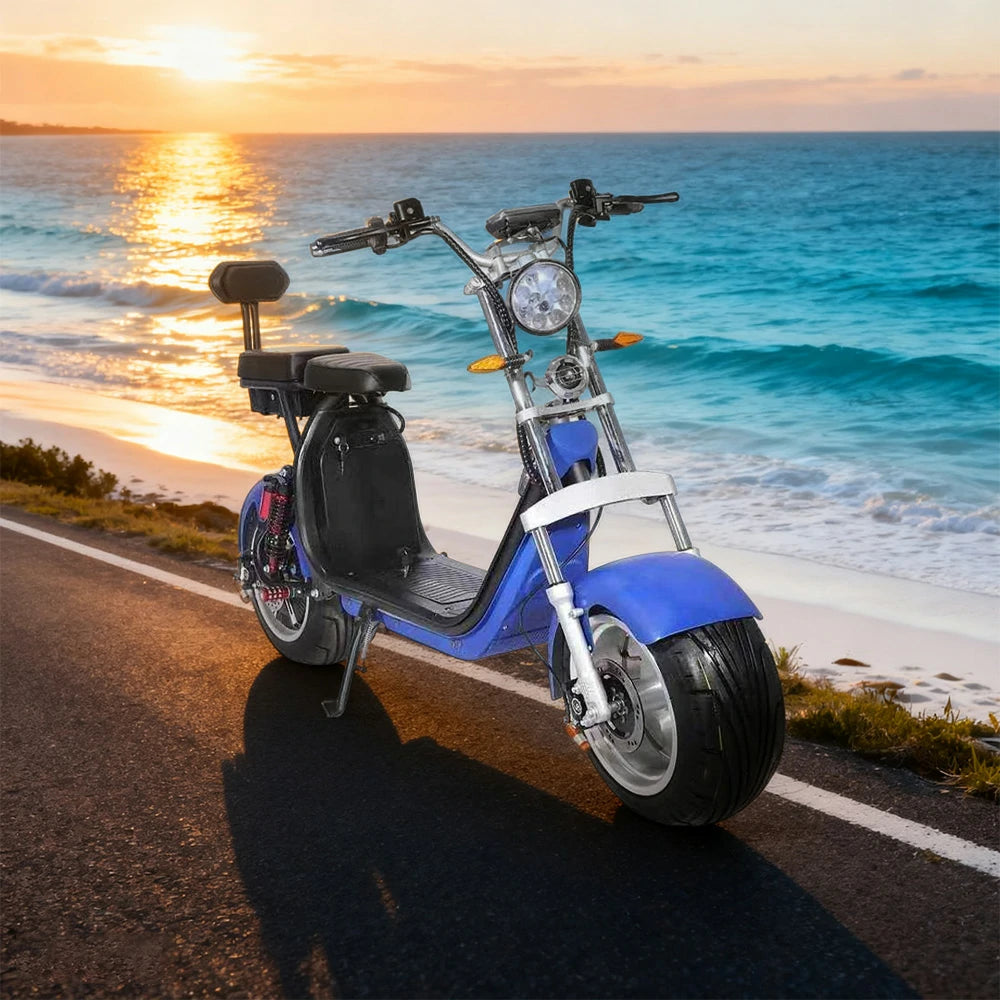 AKEZ Harley Electric Bike 60V20A, 3000W Brushless Motor, Removable Lithium Battery, 12-inch Tyres, Dual Suspension Cruise at 25km/h - Unlock More Power (Details Inside)*