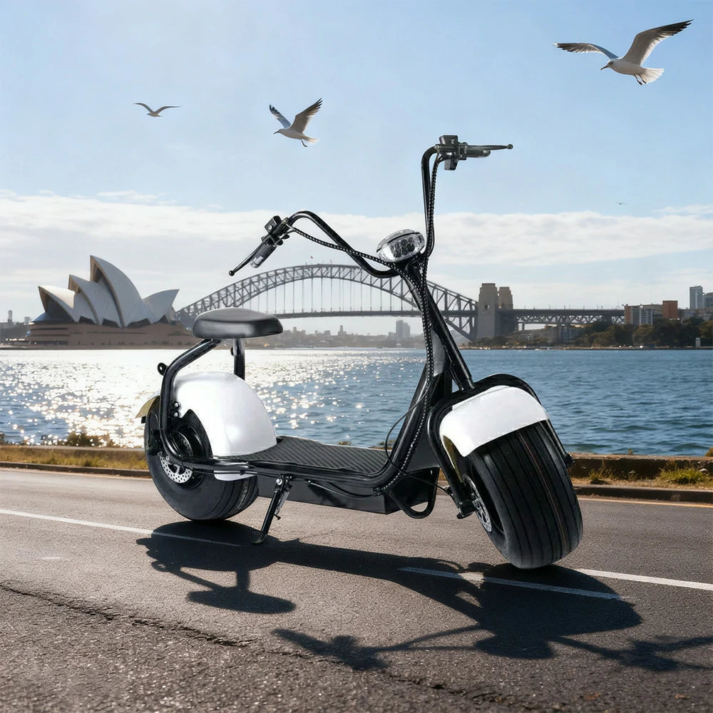 AKEZ Harley Electric Bike 60V 1500W/2000W Brushless Motor, Lithium Battery, 8-inch Vacuum Tyres, Molded Footboard, Hydraulic Brake Cruise at 25km/h ¨C Unlock More Power (Details Inside)*