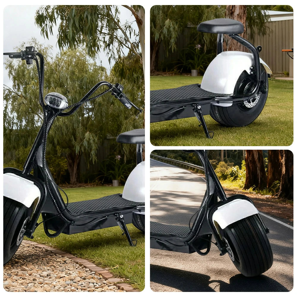 AKEZ Harley Electric Bike 60V 1500W/2000W Brushless Motor, Removable Lithium Battery, 8-inch Vacuum Tyres, Hydraulic Brake Cruise at 25km/h ¨C Unlock More Power (Details Inside)*
