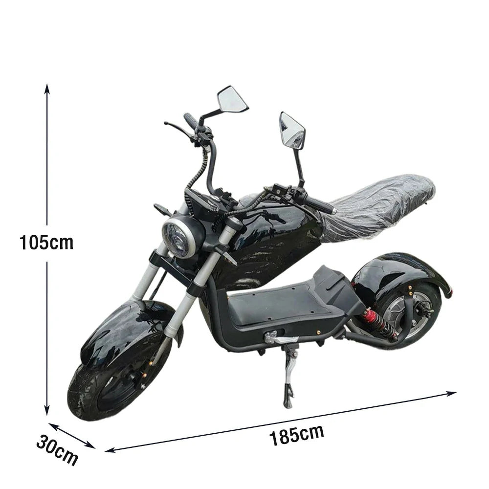 AKEZ Harley Harley Electric Bike 60V 1500W/2000W Brushless Motor, Lithium Battery, Dual Suspension, 10-inch Tyres Cruise at 25km/h ¨C Unlock More Power (Details Inside)*
