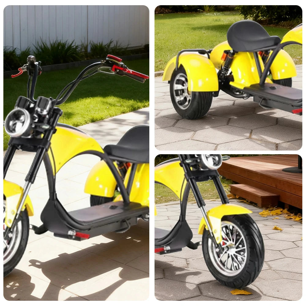 AKEZ Harley Harley Electric Bike 60V 2000W Brushless Motor, Removable Lithium Battery, 12-inch Tyres, Dual Suspension Cruise at 25km/h ¨C Unlock More Power (Details Inside)*