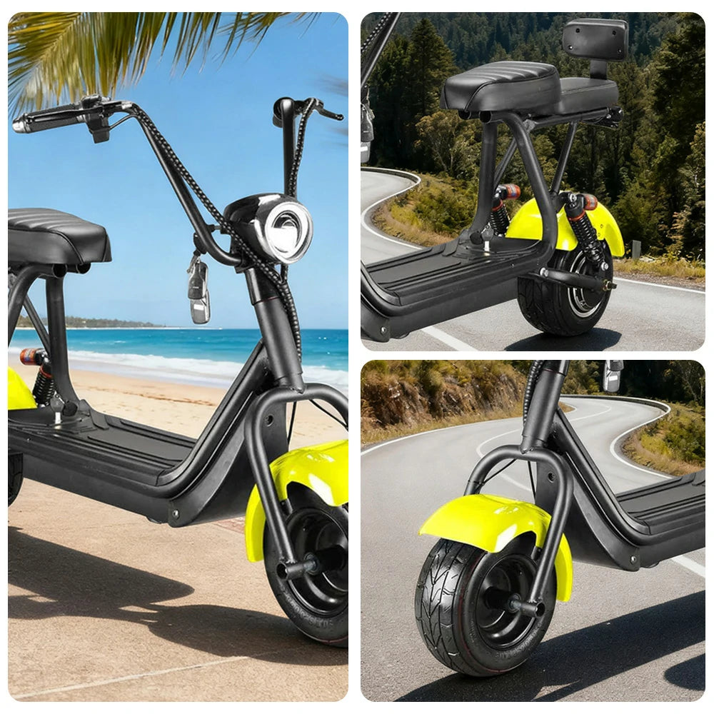 AKEZ Harley Electric Bike 48V 800W Brushless Motor, Removable Lithium Battery, 6-inch Tyres, Rear Suspension Cruise at 25km/h ¨C Unlock More Power (Details Inside)*