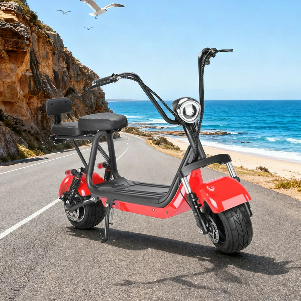 AKEZ Harley Electric Bike 48V 800W Brushless Motor, Removable Lithium Battery, 6-inch Tyres, Dual Suspension Cruise at 25km/h ¨C Unlock More Power (Details Inside)*