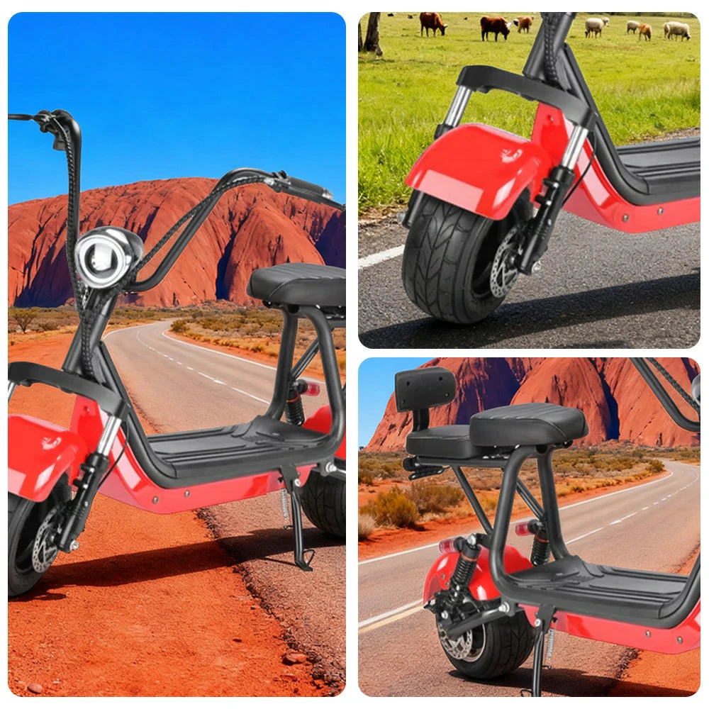 AKEZ Harley Electric Bike 48V 800W Brushless Motor, Removable Lithium Battery, 6-inch Tyres, Dual Suspension Cruise at 25km/h ¨C Unlock More Power (Details Inside)*