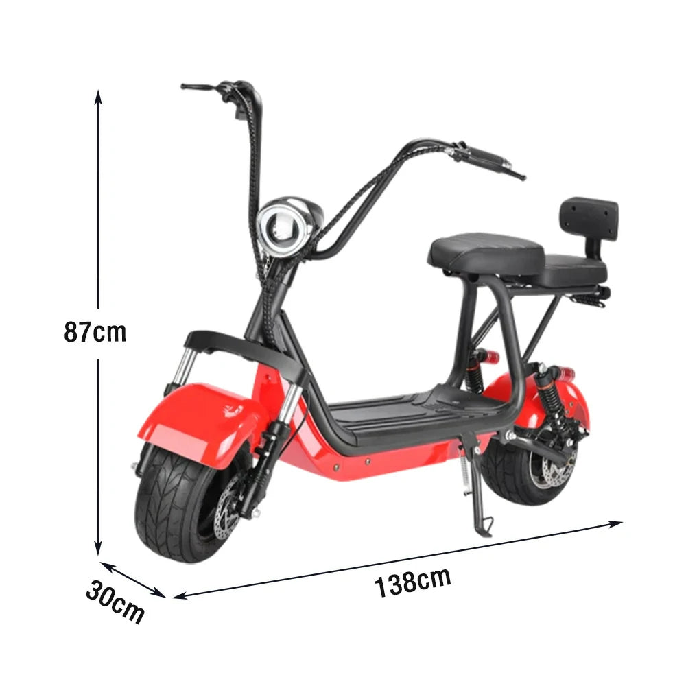 AKEZ Harley Electric Bike 48V 800W Brushless Motor, Removable Lithium Battery, 6-inch Tyres, Dual Suspension Cruise at 25km/h ¨C Unlock More Power (Details Inside)*