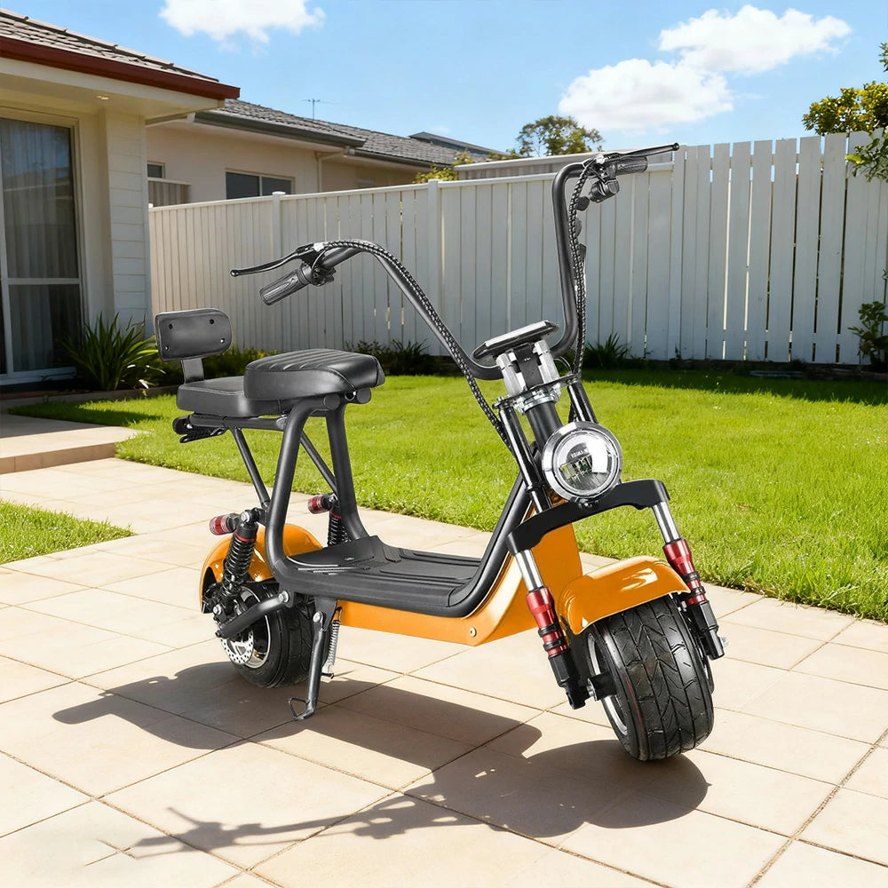 AKEZ Harley Electric Bike 48V 800W, Removable Lithium Battery, Dual Suspension, LED Lights, 6-inch Tyres Cruise at 25km/h ¨C Unlock More Power (Details Inside)*